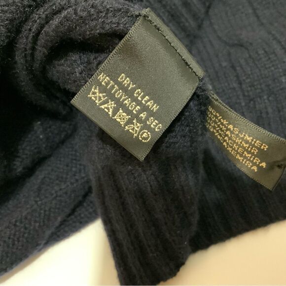 Ralph Lauren Collection Black Label 100% Cashmere Open Front Cable Knit Cardigan - Picture 7 of 9